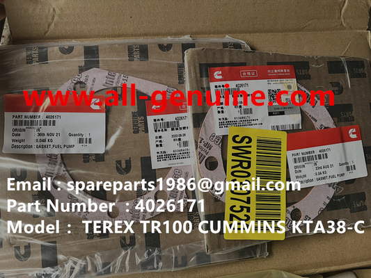 China 4026171 GASKET TEREX CUMMINS TRUCK DE DUMP TR50 TR60 TR100 TR70 TRALER de minas fuera de la carretera TRUCK de DUMP rígido MT4400AC proveedor