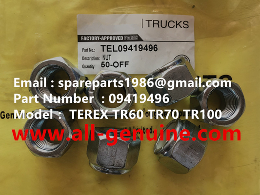 China TEREX 09419496 PERNO MINERÍA CANTERA NHL CAMIÓN VOLQUETE RÍGIDO TR35 TR50 TR60 TR100 3303 3305B 3307 3311 proveedor