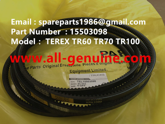 China TEREX 15503098 CORREA FUERA DE CARRETERA NHL DUMP TRUCK TR35 TR50 TR60 TR100 3305B 3305F 3303 3307 TR45 TR70 MT4400 CUMMINS proveedor