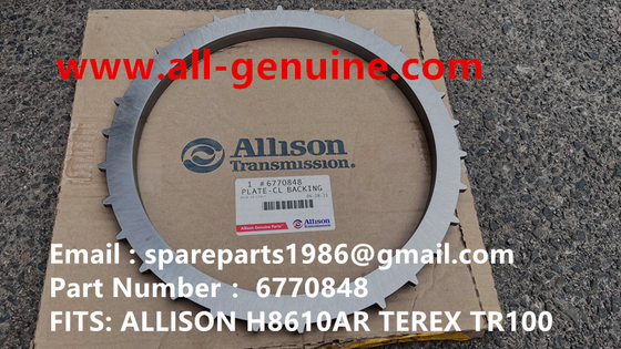 China 6770848 PLACA ALLISON PLACA 5GEB25A KOMATSU 730E 830E TEREX UNIT RIG BUCYRUS MT4400AC MT5500 MT3600 NTE240 NTE260 proveedor