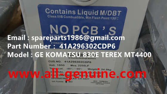 China 41A296302CDP6 CAPACTIOR GE TEREX UNIT RIG BUCYRUS MT4400AC MT5500 MT3600 NTE240 NTE260 NHL DUMP TRUCK TROLLER Minería proveedor