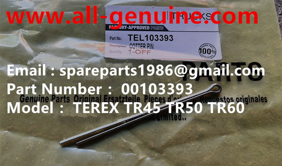 China 103393 COTTER PIN TEREX MINER TROLLER NHL DUMP TRICK TR35 TR50 TR60 TR100 3305B 3305F 3303 3307 TR45 TR70 MT4400 proveedor
