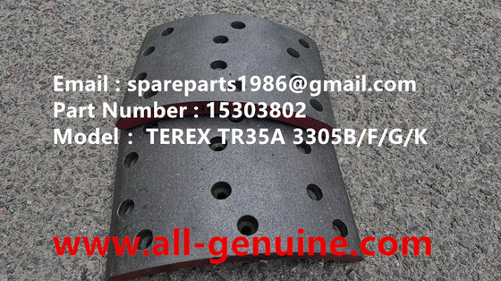 China 15303802 PAD TEREX NHL TR50 TR60 TR45 TR70 camión de desecho de minas original proveedor