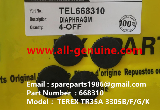 China TEREX 668310 DIAFRAGMA MINERAL TRUNK TR35 TR50 TR60 TR100 3305B 3305F 3303 3307 TR45 TR70 MT4400 proveedor