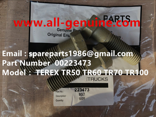 China TEREX 00223473 PERNO NHL MINERÍA CAMIÓN VOLQUETE TR35 TR50 TR60 TR100 3305B 3305F 3303 3307 TR45 TR70 MT4400 proveedor
