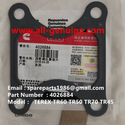 China TEREX CUMMINS 4026884 GASKET MINING NHL DUMP TRUCK TR35 TR50 TR60 TR100 3305B 3305F 3303 3307 TR45 TR70 MT4400 CUMMINS proveedor