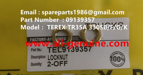 China 09139357 TUERCA DE SEGURIDAD TEREX NHL SANY TR35A 3303 3305 3307 TR50 TR60 TR100 NTE240 NTE260 MT3600 MT3700 MT4400AC proveedor