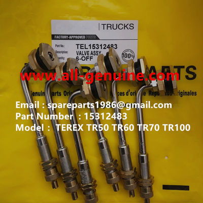 China TEREX 15312483 VALVALES STEM MINING NHL TRUMP TRUCK TR35 TR50 TR60 TR100 3305B 3305F 3303 3307 TR45 TR70 MT4400 CUMMINS proveedor