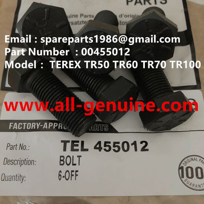 China 00455012 BOLT TEREX NHL DUMP TRICK TR35 TR50 TR60 TR100 CUMMINS ALLISON UNIT RIG MT4400 MT3600 MT3300 MT3700 SANY El equipo de la unidad de montaje de la unidad de montaje de la unidad de montaje de la unidad de montaje proveedor