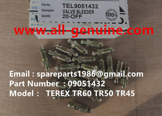 China TEREX 09051432 VALVE BLEEDER NHL MINING DUMP TRICK TR35 TR50 TR60 TR100 3305B 3305F 3303 3307 TR45 TR70 MT4400 El vehículo de descarga de la mina se encuentra en el extremo sur de la zona de la zona de descarga. proveedor