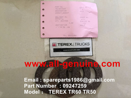 China TEREX 09247259 GASKET NHL MINING DUMP TRUCK TR35 TR50 TR60 TR100 3305B 3305F 3303 3307 TR45 TR70 MT4400 El transporte de residuos de las minas se realiza a través de una línea de trenes de trenes de trenes de trenes. proveedor