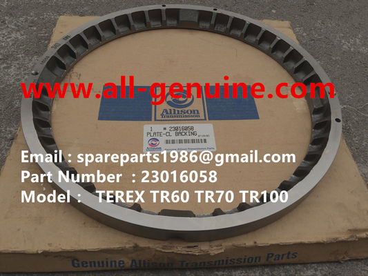 China PLACA DE PRESIÓN ALLISON TRANSMISSION 23016058 PARA DUMPER TEREX TR35 TR50 TR60 TR100 3305B 3305F 3303 3307 TR45 TR70 MT4400 proveedor