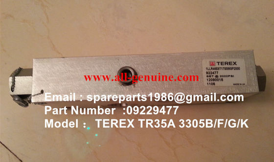 China 09229477 VALVE TEREX NHL TR50 TR60 TR45 TR70 camión de descarga de minas original proveedor
