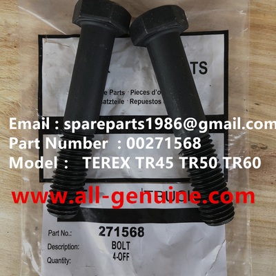 China TEREX 00271568 BOLT OFF HIGHWAY NHL MINING DUMP TRUCK TR35 TR50 TR60 TR100 3305B 3305F 3303 3307 TR45 TR70 MT4400 proveedor