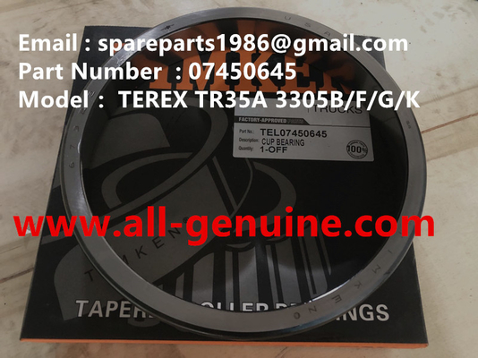 China TEREX 07450645 COPA DE RODAMIENTO MINERÍA CANTERA NHL CAMIÓN VOLQUETE RÍGIDO TR35 TR50 TR60 TR100 3303 3305B 3307 3311 proveedor