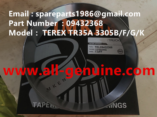 China TEREX 09432368 CUPA DE BEARING ROBERIA MINERA NHL camión de descarga rígido TR35 TR50 TR60 TR100 3303 3305B 3307 3311 proveedor